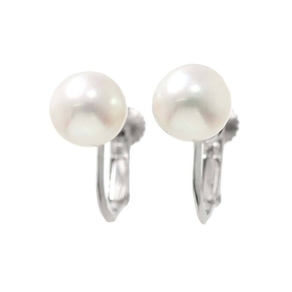 TASAKI Akoya Pearl 7.5mm Earrings 18K WG White Gold 750 90226594